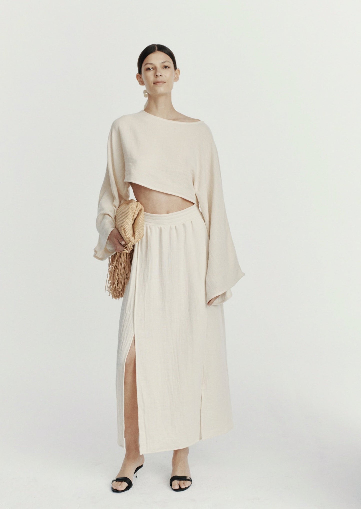 SARA TOP MUSLIN VINTAGE ECRU
