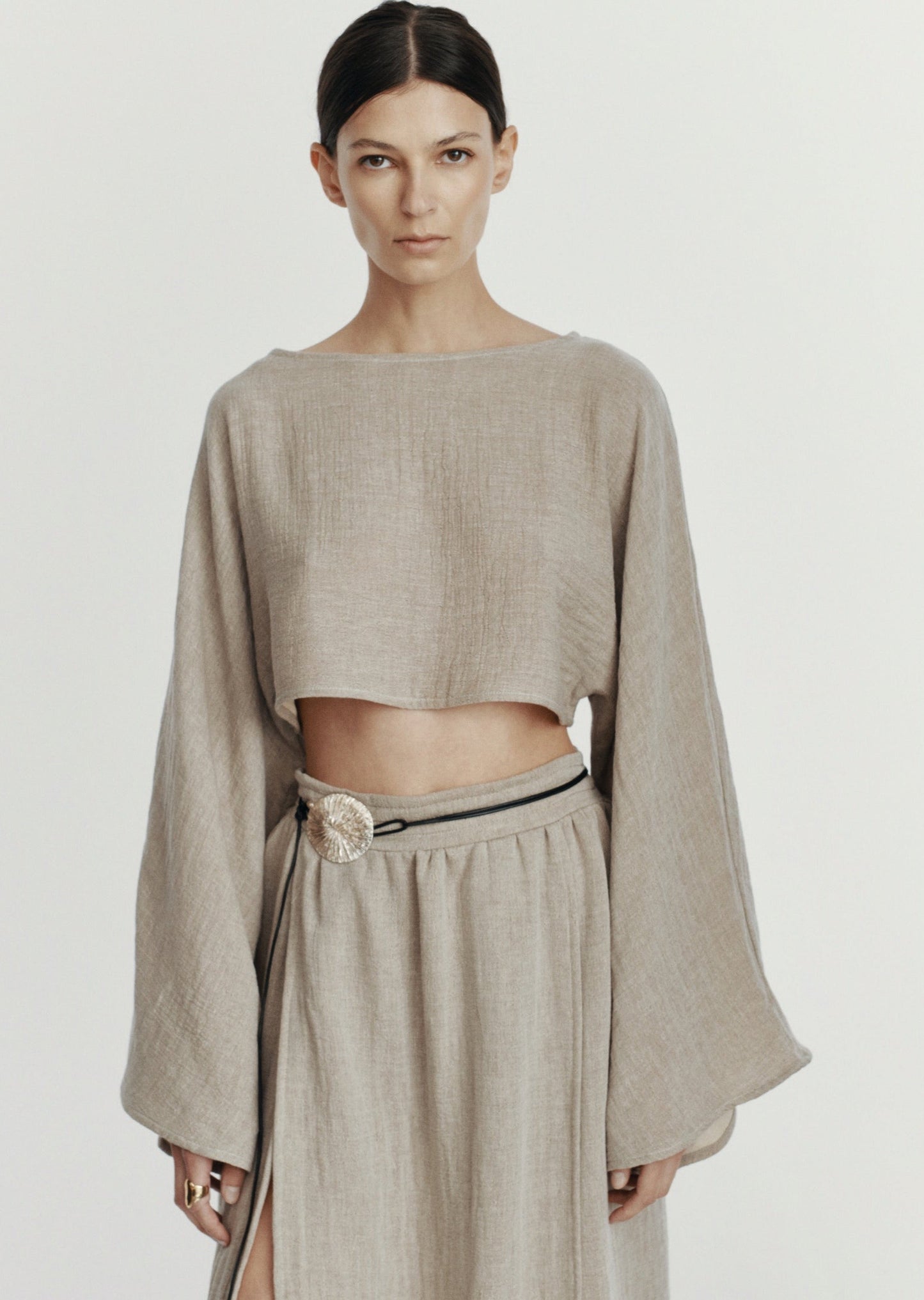 SARA TOP MUSLIN VINTAGE SAND