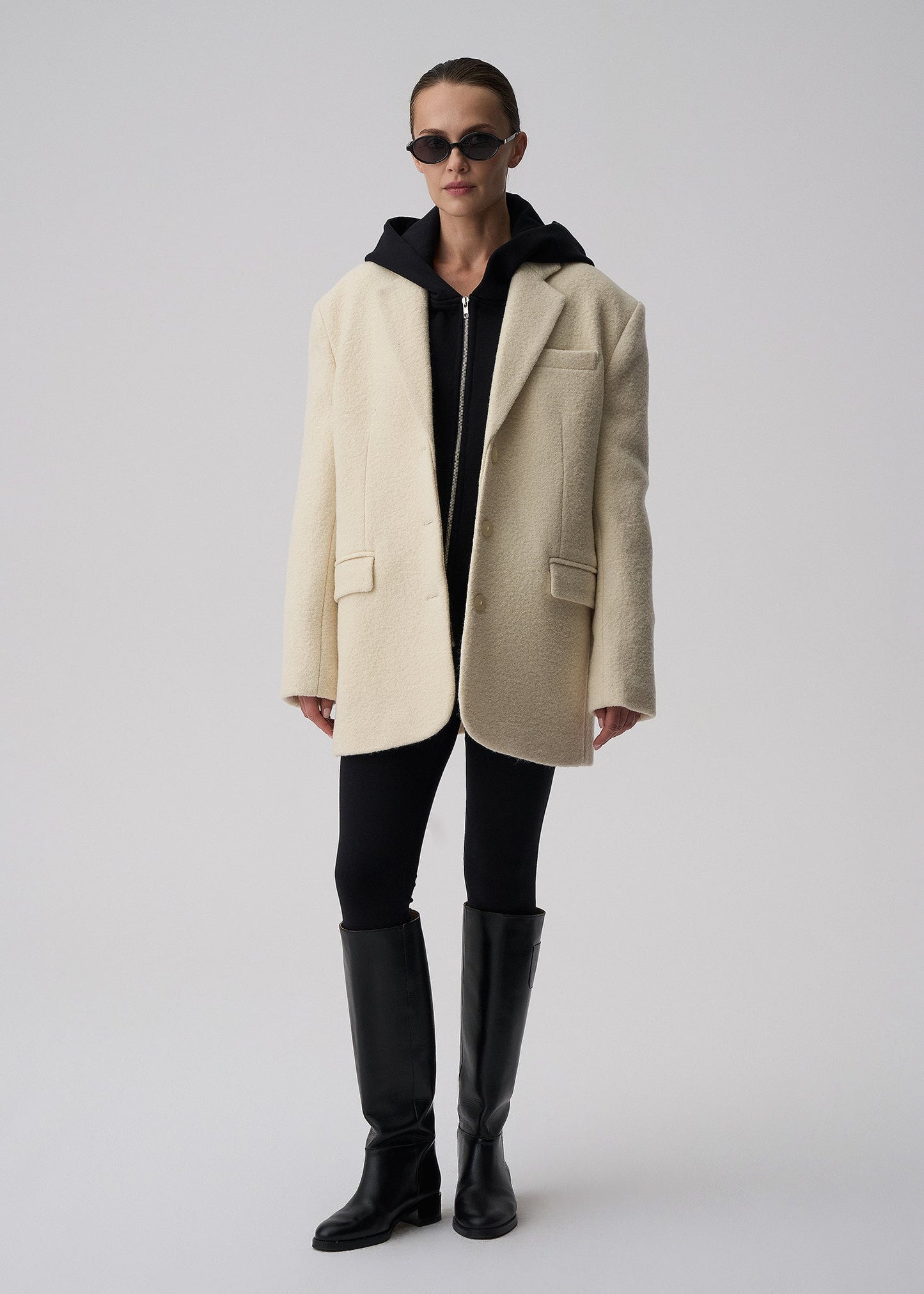 MARYNARKA ROY WOOL ECRU