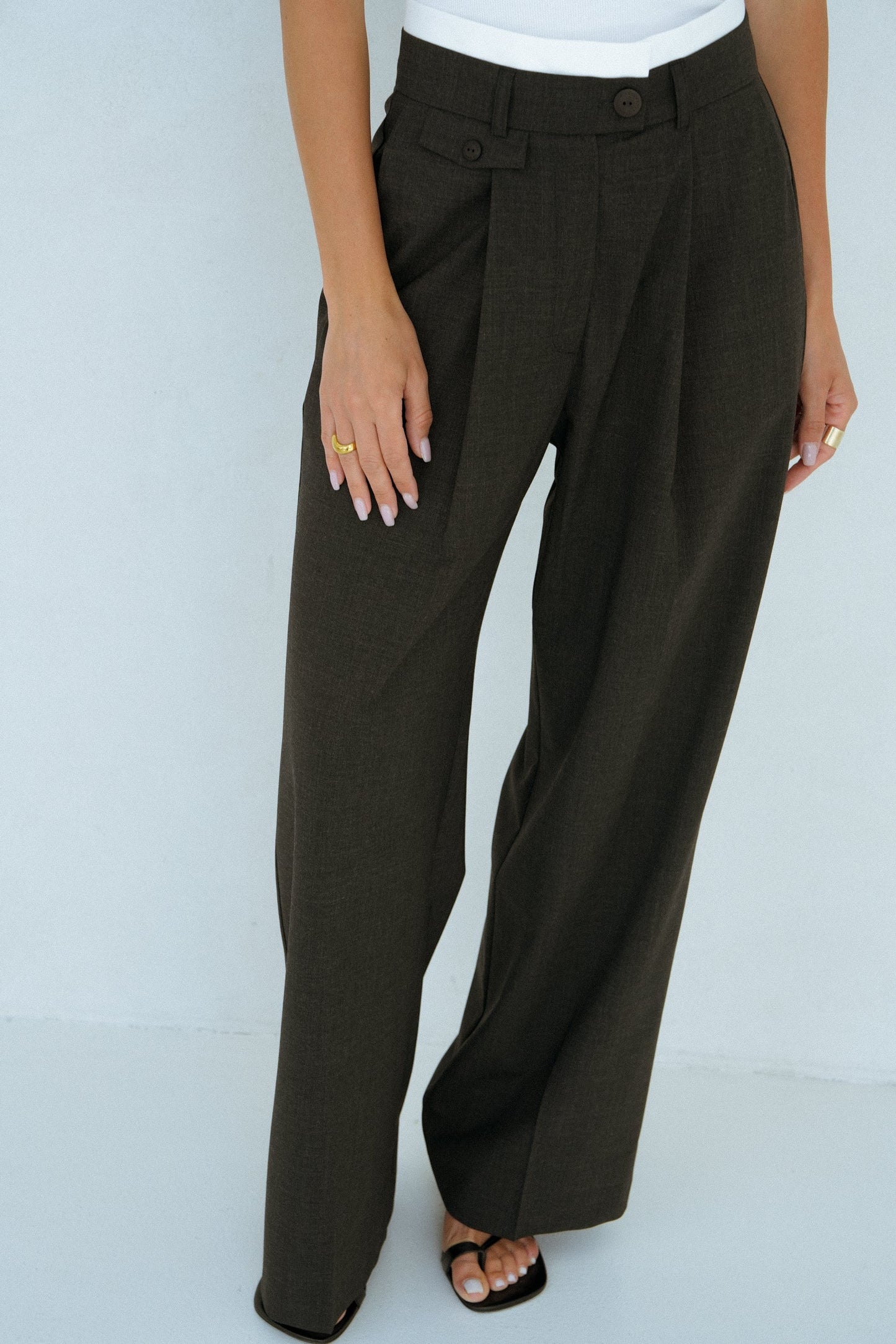 SPODNIE SIMON WOOL GREY