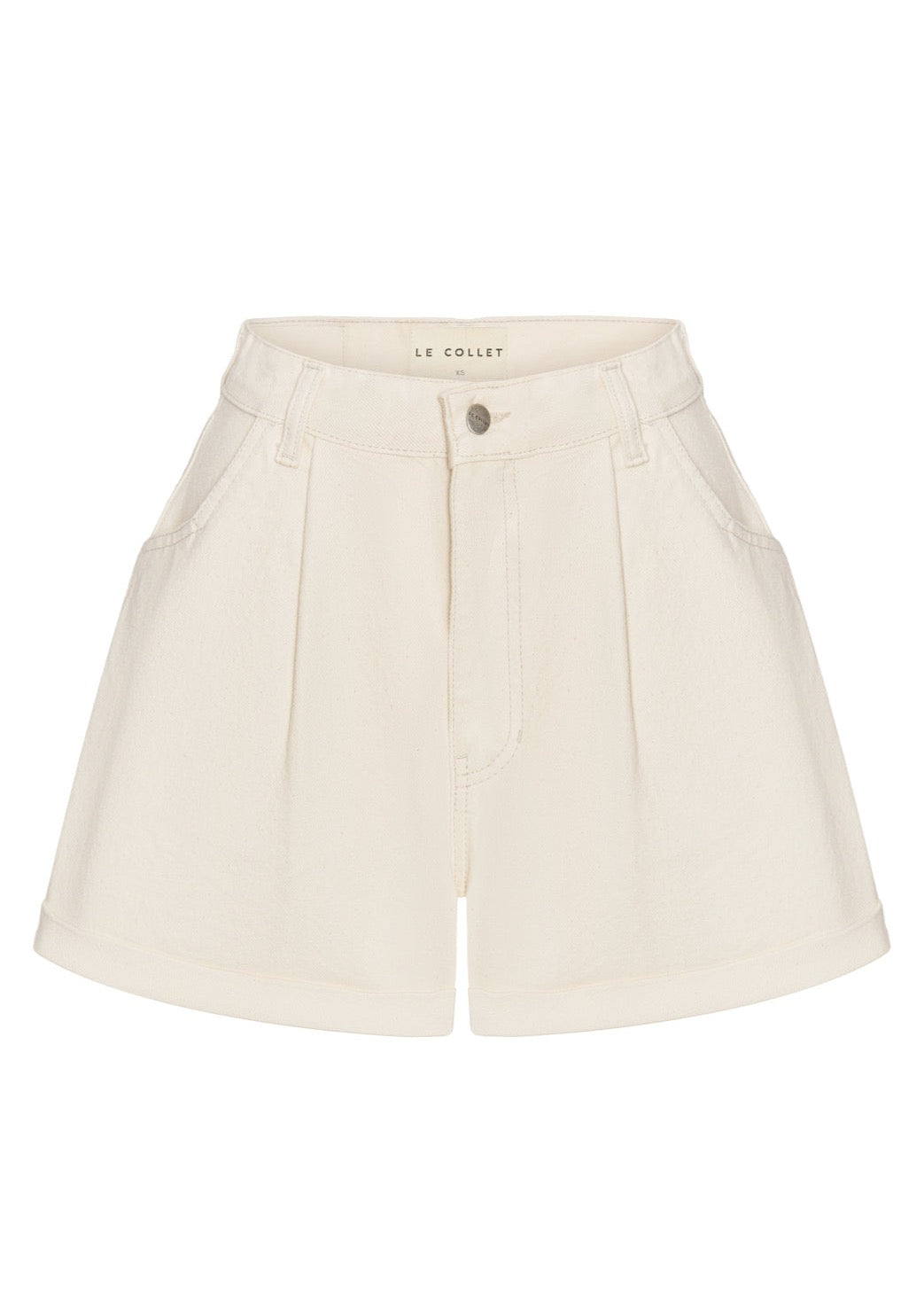 SZORTY VISO RIB ECRU