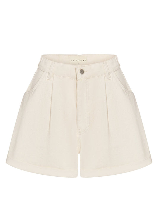 SZORTY VISO RIB ECRU