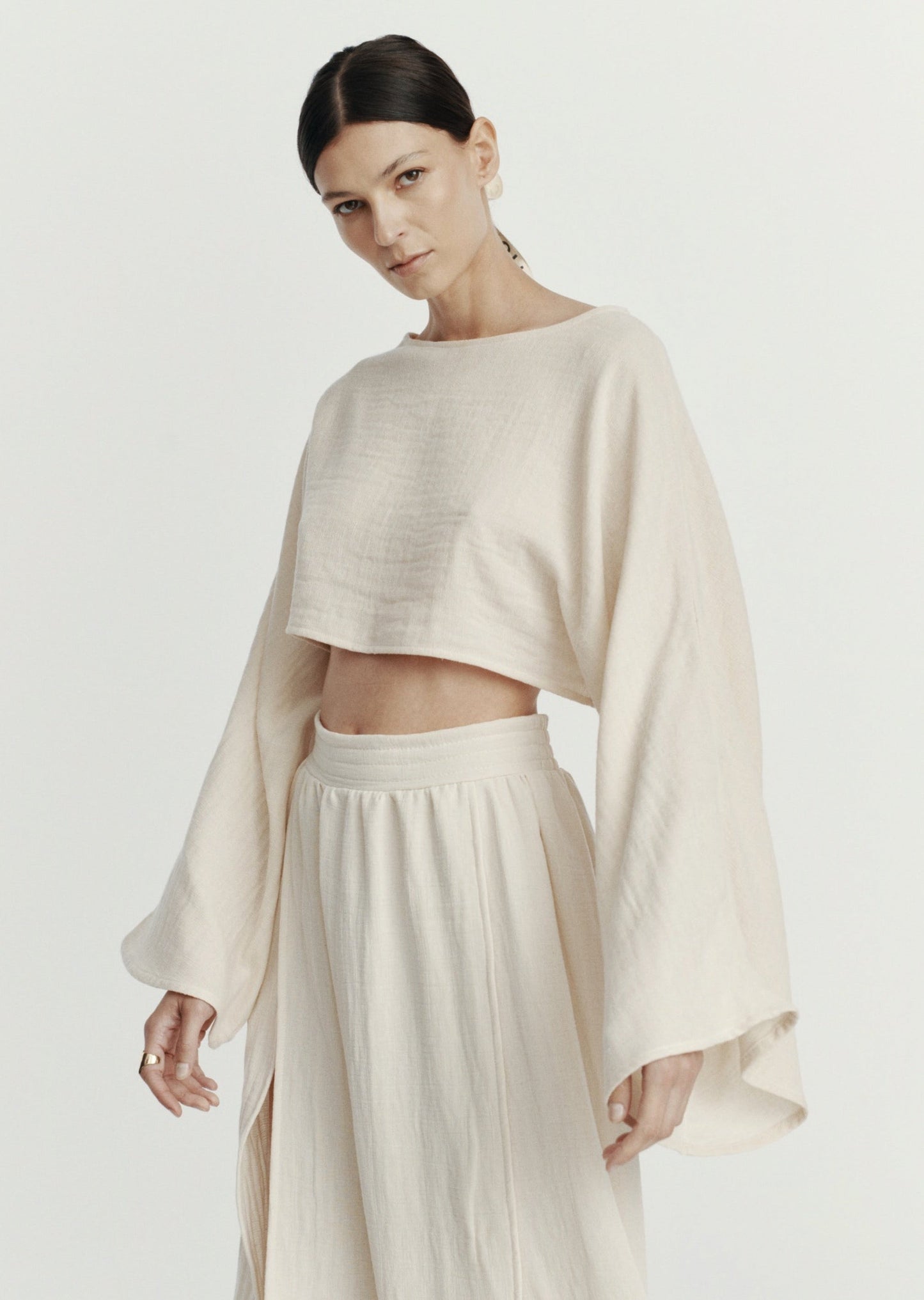 SARA TOP MUSLIN VINTAGE ECRU