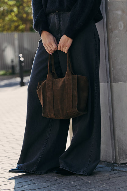 TORBA THE SMALL BAG BROWN SUEDE