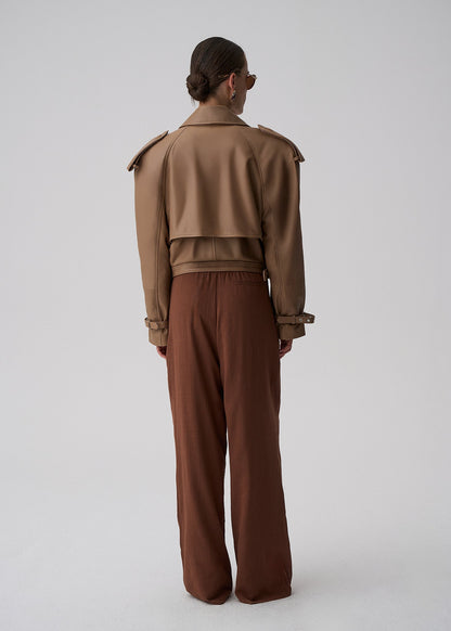 SPODNIE DAVIS ELASTIC BROWN