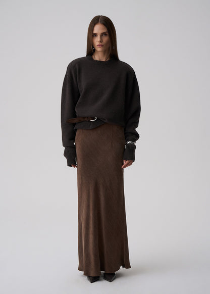 SPÓDNICA ALBANA NEW LONG BROWN