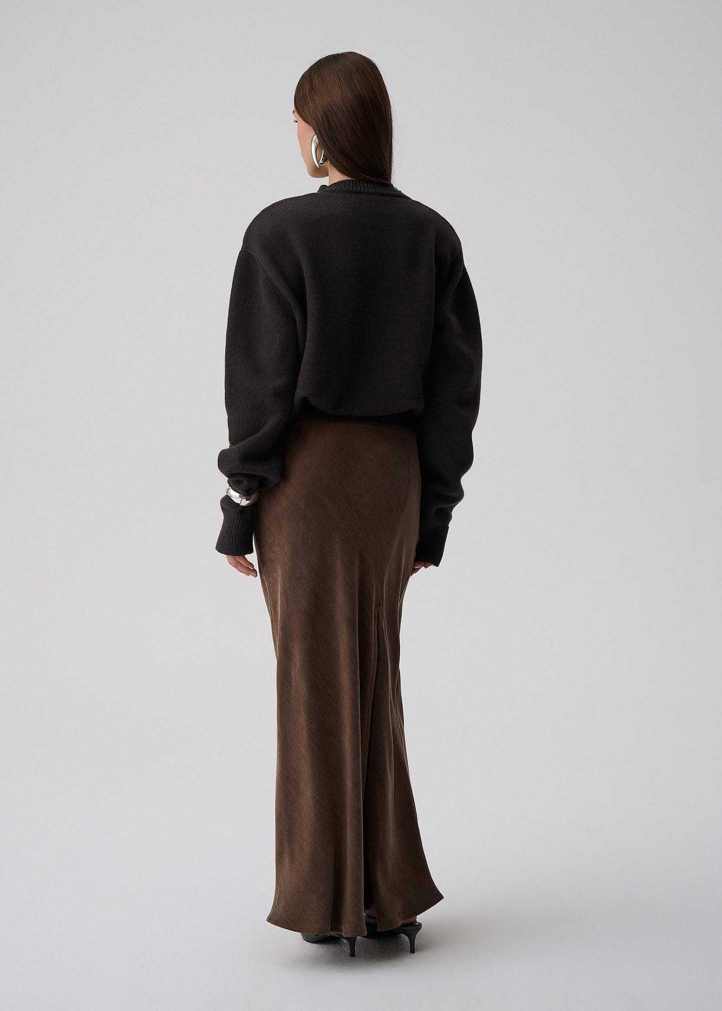 SPÓDNICA ALBANA NEW LONG BROWN