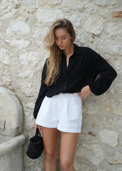 SZORTY VISO RIB WHITE