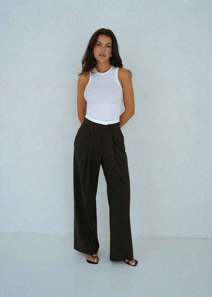 SPODNIE SIMON WOOL GREY