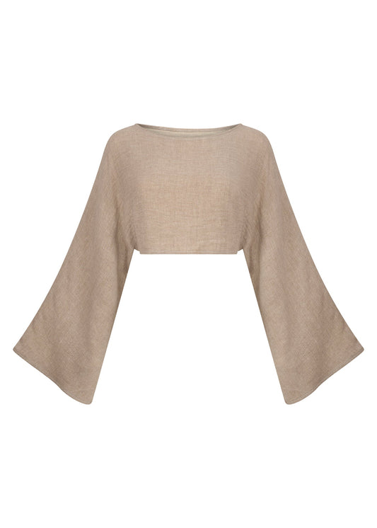 SARA TOP MUSLIN VINTAGE SAND