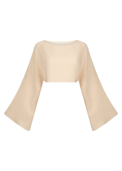 SARA TOP MUSLIN VINTAGE ECRU