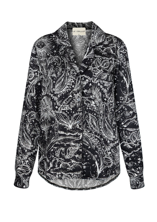 KOSZULA SIESTA PYJAMA BLACK