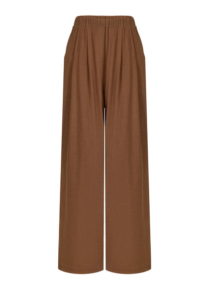 SPODNIE DAVIS ELASTIC BROWN