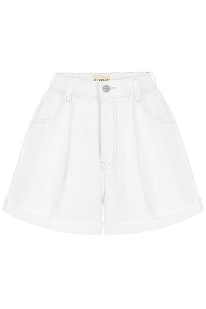 SZORTY VISO RIB WHITE