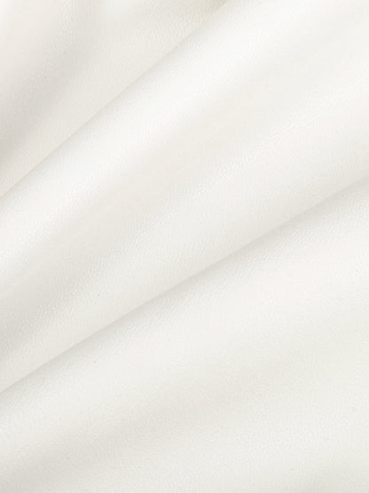 SPÓDNICA OZI FAUX LEATHER WHITE