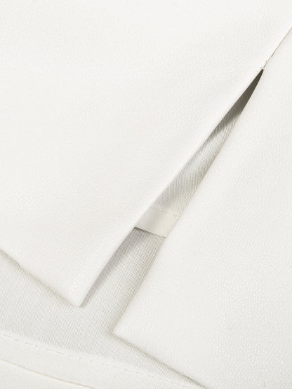 SPÓDNICA OZI FAUX LEATHER WHITE