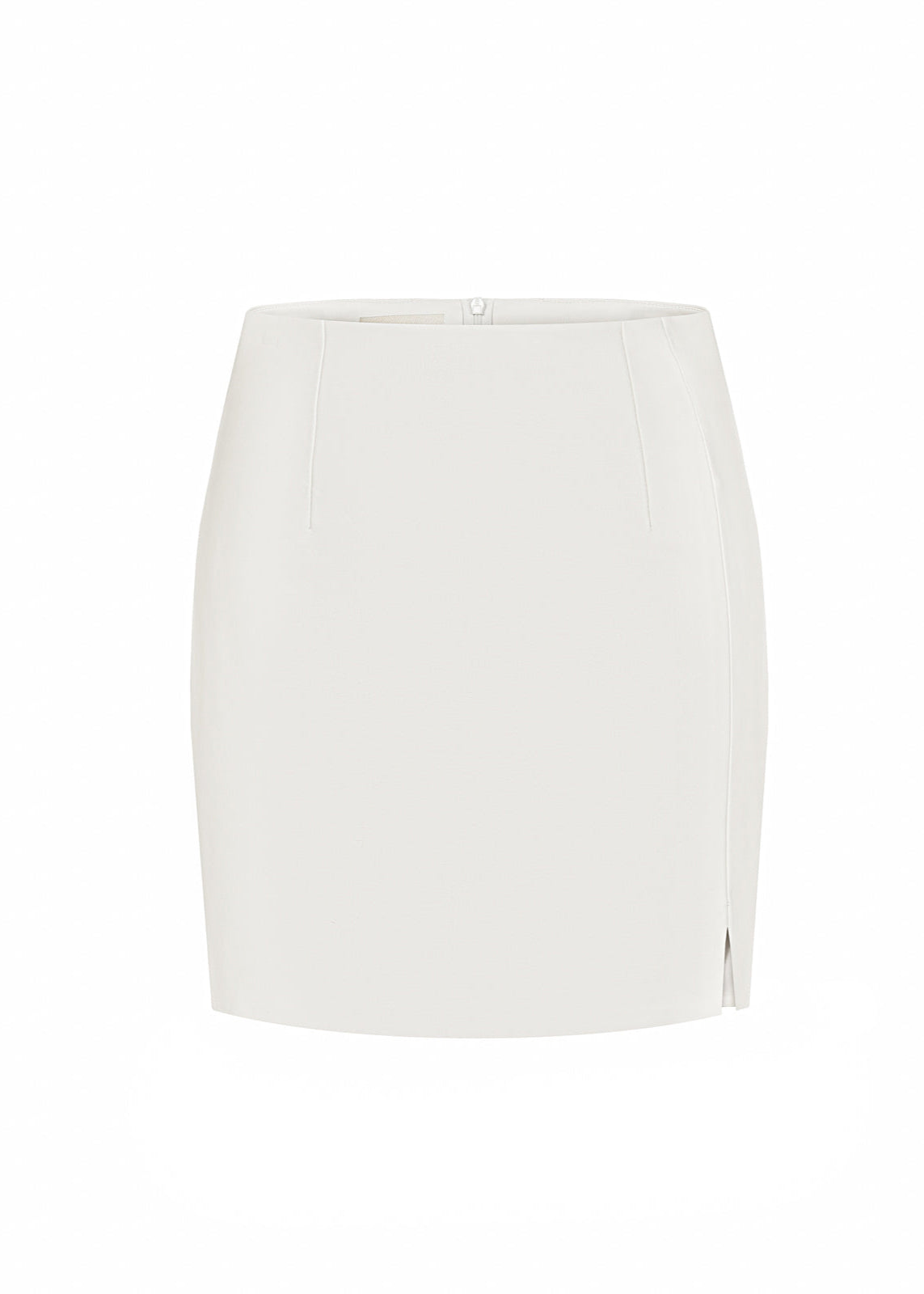 SPÓDNICA OZI FAUX LEATHER WHITE
